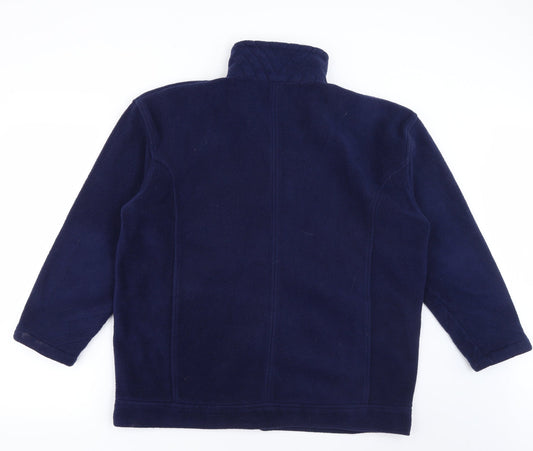 First Avenue Womens Blue Jacket Size L Zip