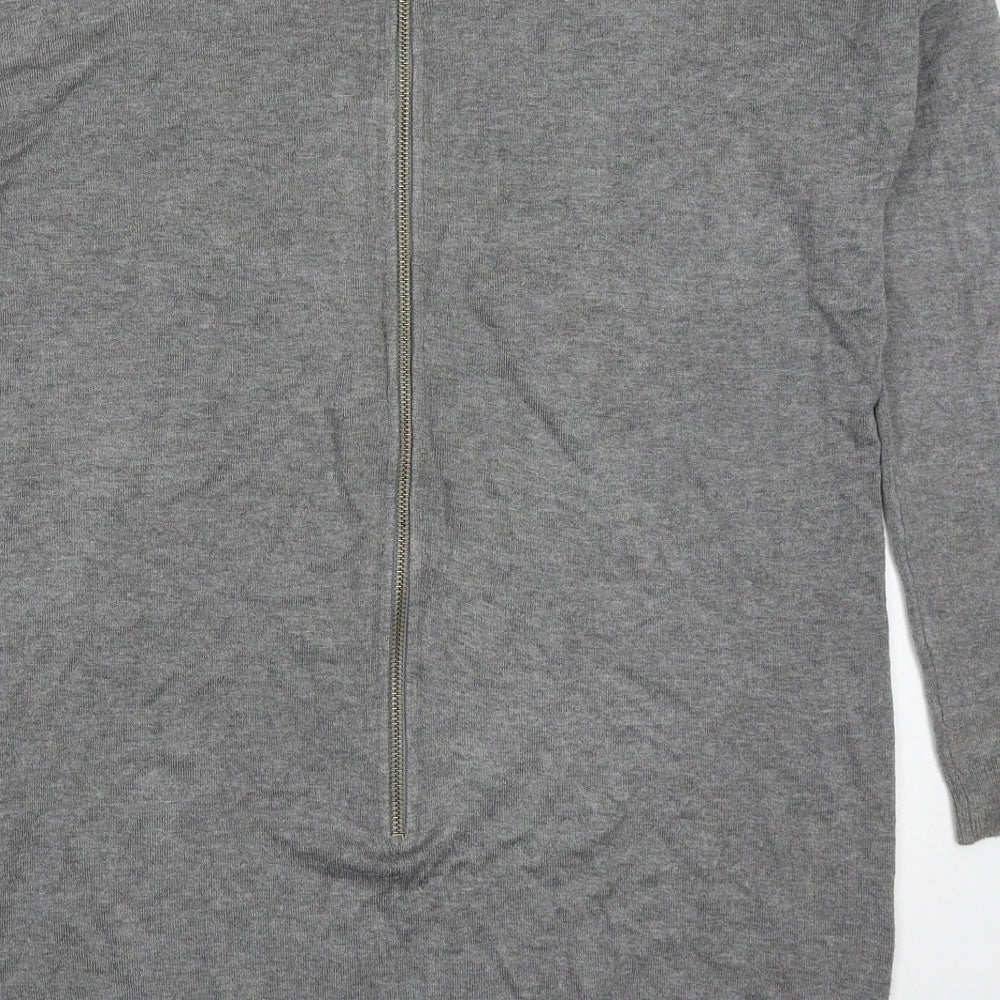 Atmosphere Womens Grey Round Neck Viscose Pullover Jumper Size S