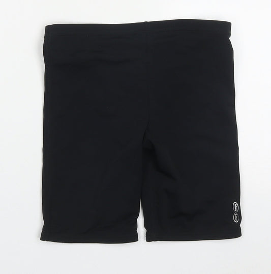 Arena Boys Black Polyester Biker Shorts Size 12-13 Years Regular Drawstring