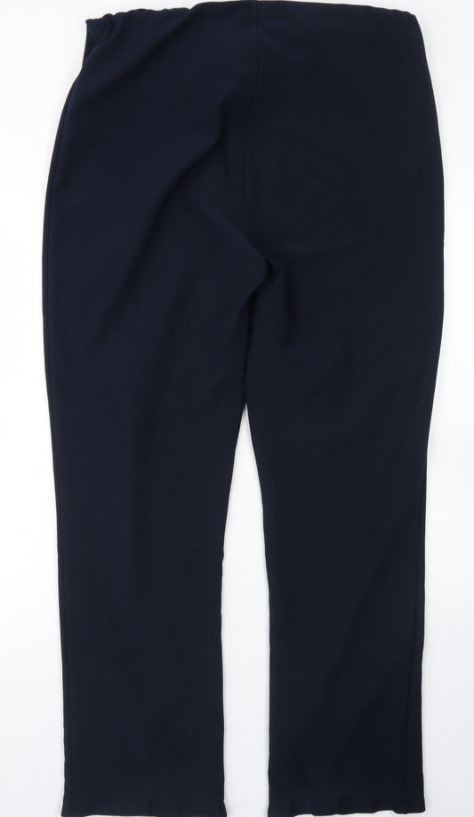 Preworn Womens Blue Polyester Dress Pants Trousers Size 20 L29 in Regular