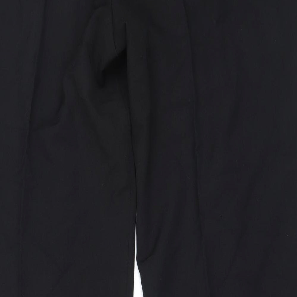 Marks and Spencer Womens Black Polyester Trousers Size 14 L30 in Regular