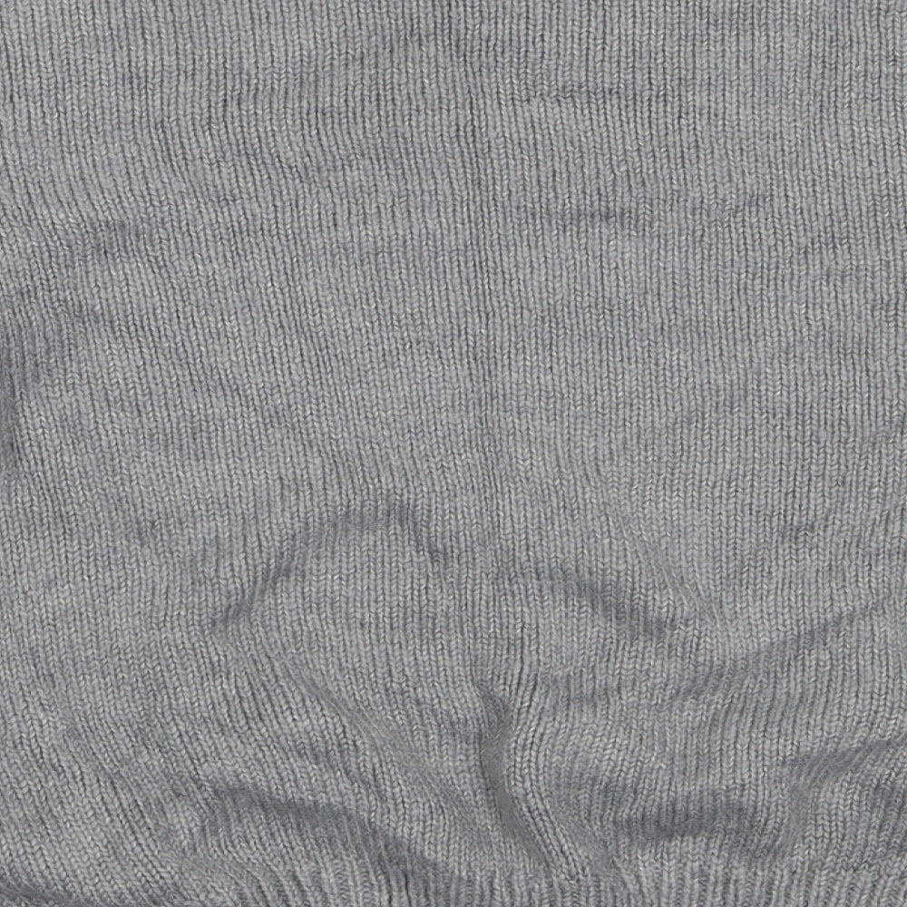 Studio Womens Grey Round Neck Acrylic Pullover Jumper Size 16