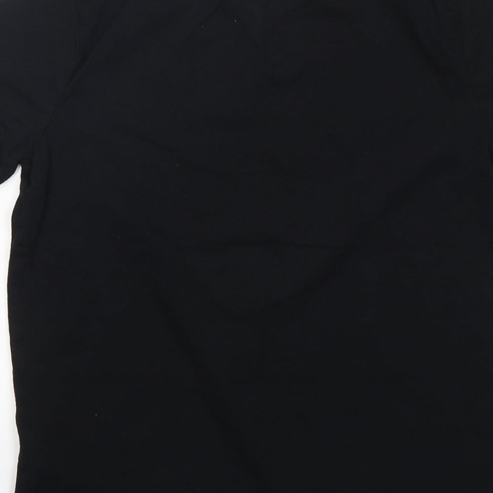 Primark Boys Black Cotton Basic T-Shirt Size M Round Neck - Fortnite