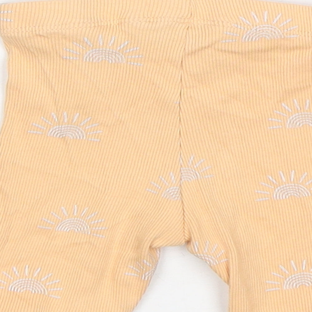 Primark Baby Orange Cotton Capri Leggings Size 9-12 Months - Biker Shorts
