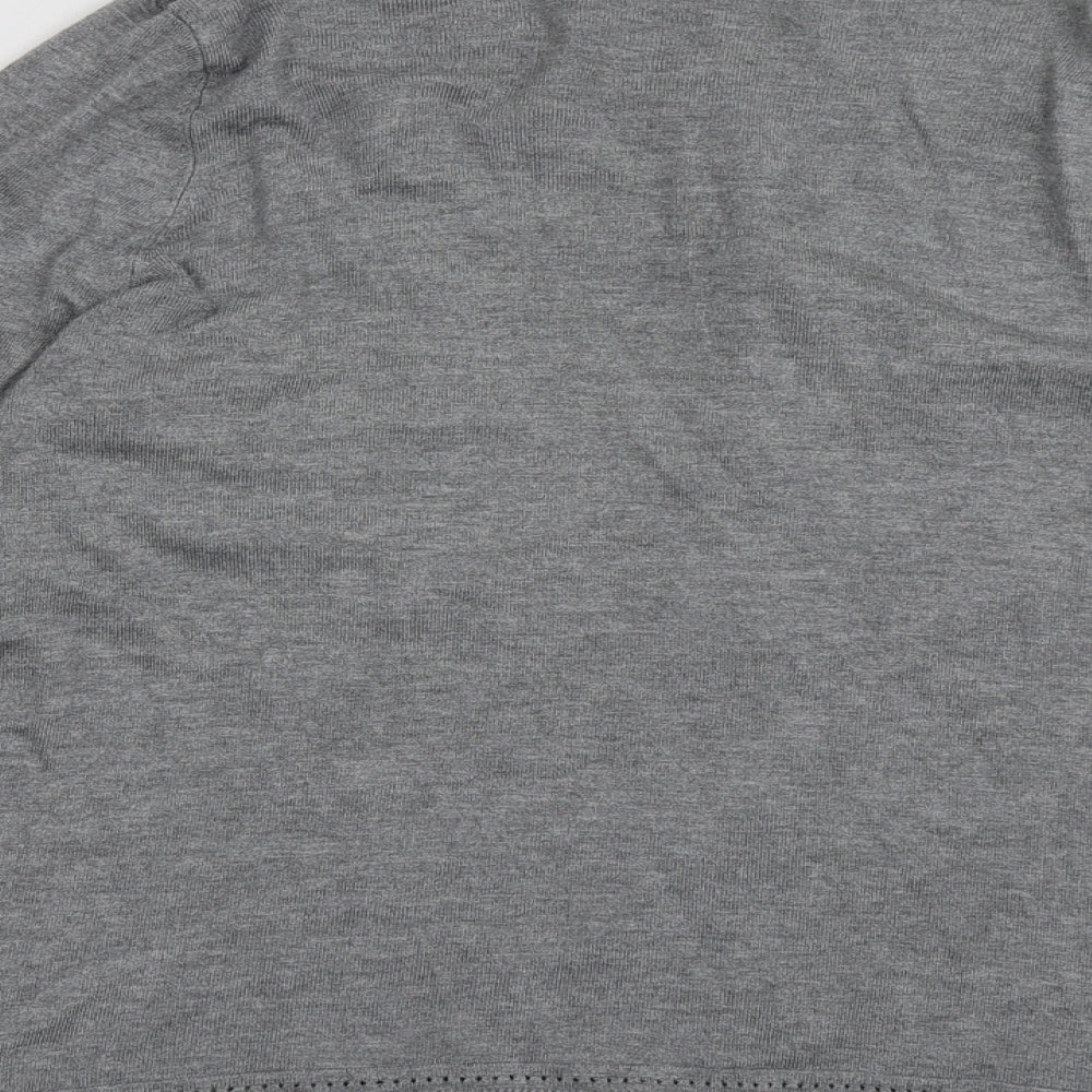 sainsburys Womens Grey Scoop Neck Viscose Cardigan Jumper Size 16