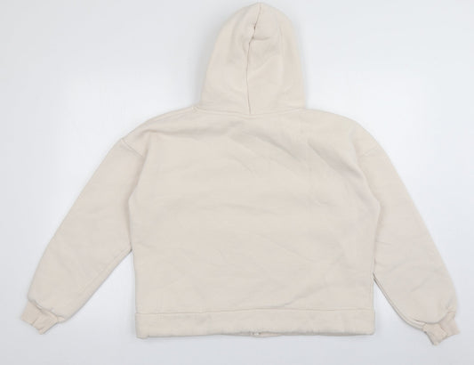 Chelsea peers Womens Beige Cotton Pullover Hoodie Size M Pullover