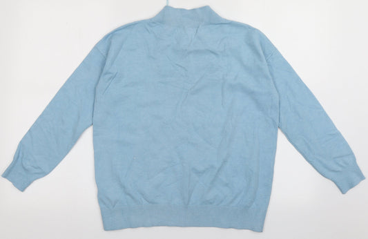 Marks and Spencer Womens Blue Viscose Pullover Sweatshirt Size S Pullover