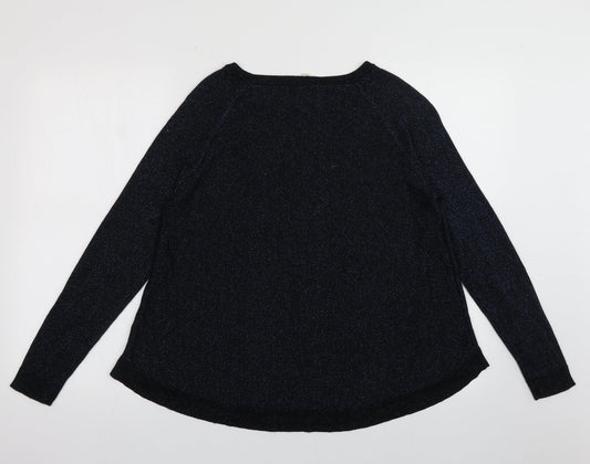 Phase Eight Womens Blue Polyester Pullover Sweatshirt Size 12 Pullover