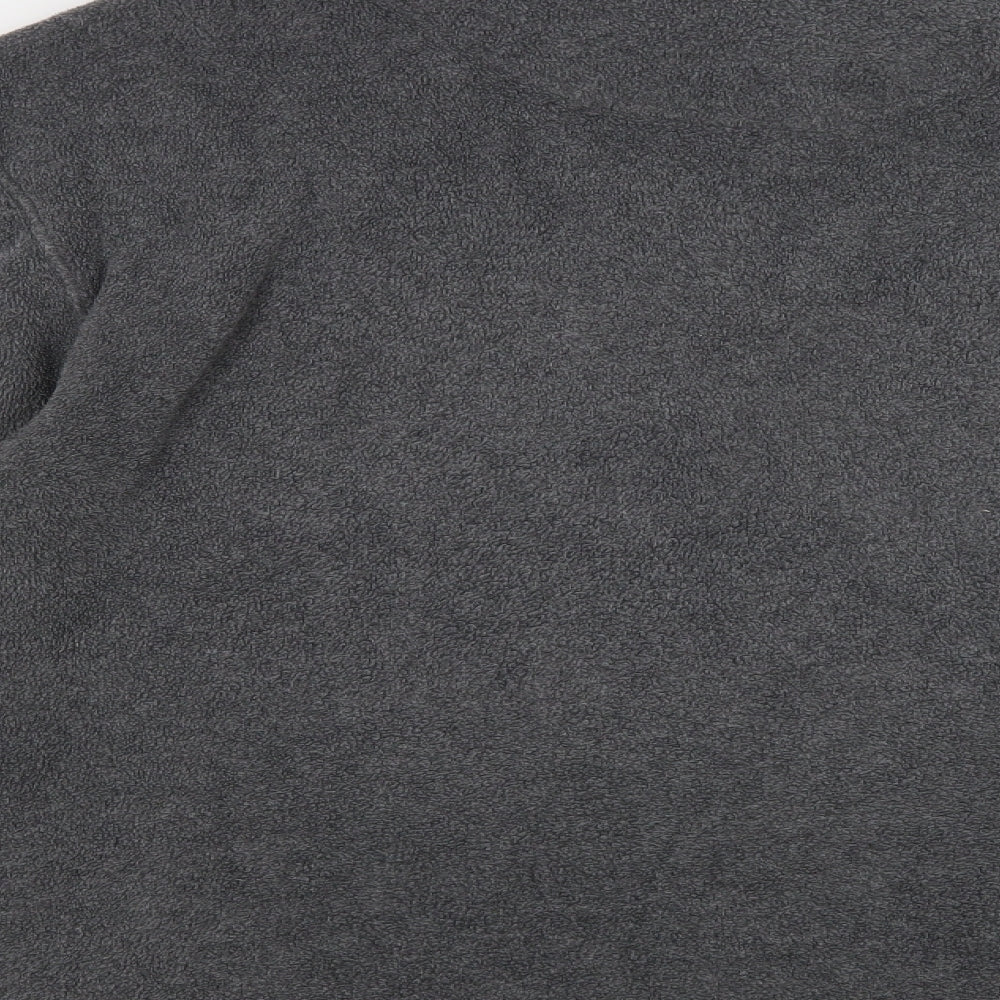 CS Athletic Mens Grey Polyester Henley Sweatshirt Size L