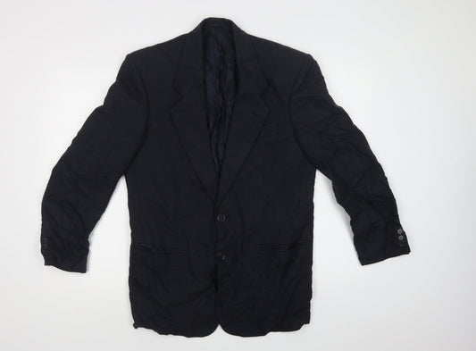 Conqueror Mens Blue Jacket Blazer Size 38 Button