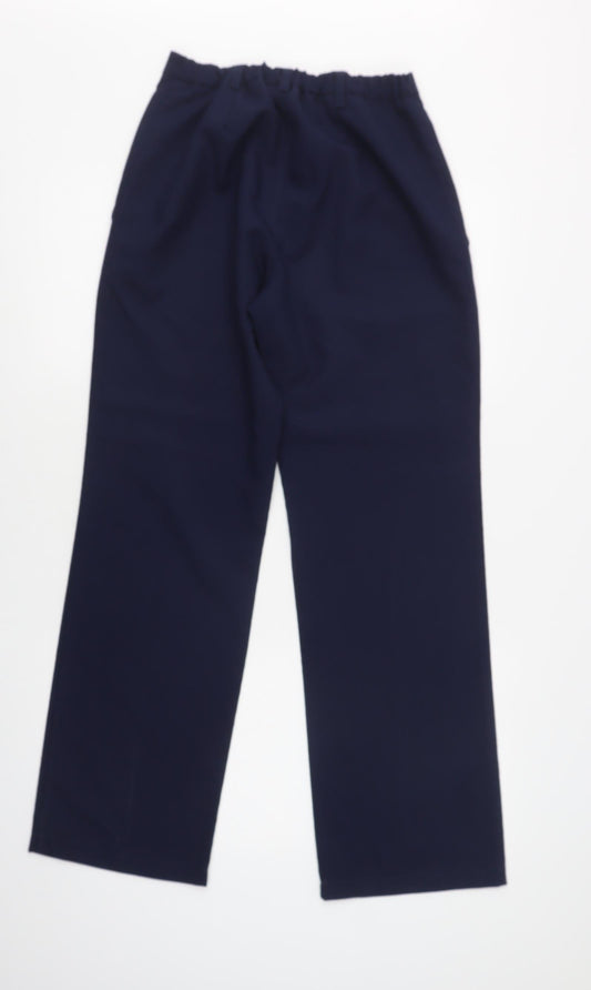 Tailored Image Womens Blue Polyester Dress Pants Trousers Size 10 L32 in Regular Button