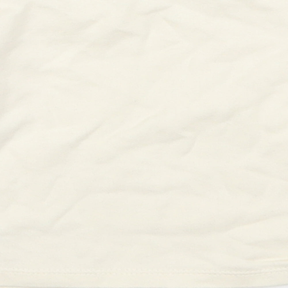 George Baby Beige Cotton Basic T-Shirt Size 3-6 Months Round Neck Pullover - Fun Days