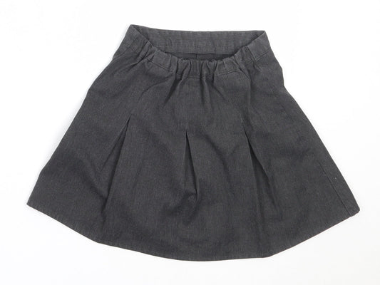 George Girls Grey Polyester Flare Skirt Size 4-5 Years Regular - school