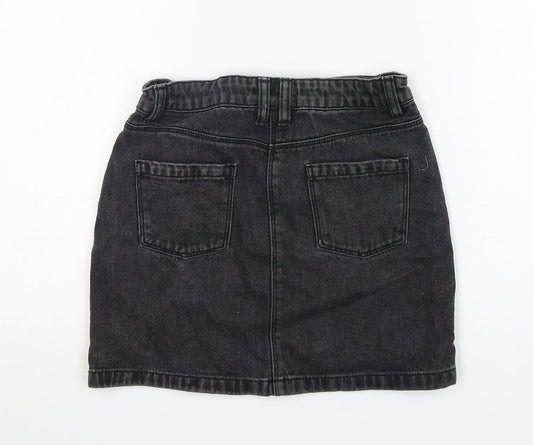 Matalan Girls Grey Cotton Tulip Skirt Size 9 Years Regular