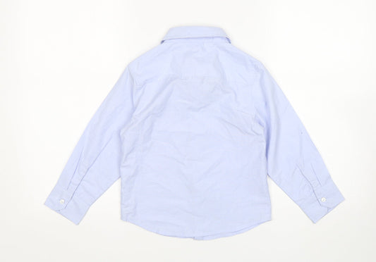 Urban rascals Boys Blue Polyester Basic Button-Up Size 6 Years Collared