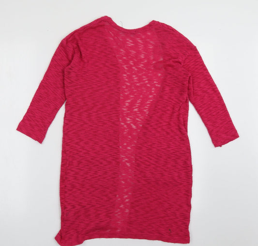 George Girls Pink V-Neck Polyester Cardigan Jumper Size 6-7 Years