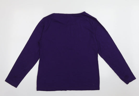 GW Classy Womens Purple Polyester Pullover Sweatshirt Size XL Pullover