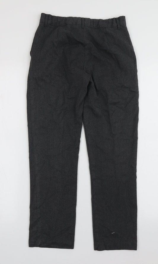 Matalan Boys Grey Polyester Capri Trousers Size 11 Years Regular Hook & Eye - school wear