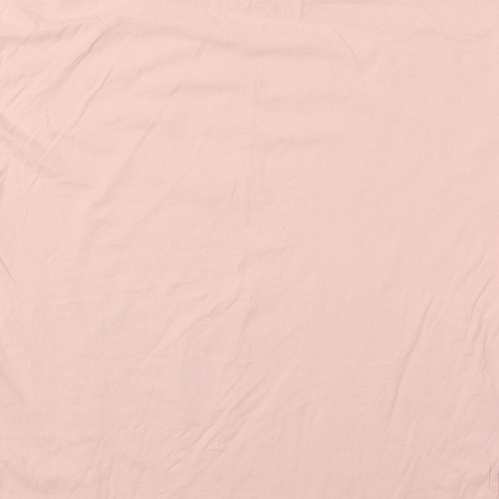 H&M Womens Pink Cotton Camisole T-Shirt Size S Crew Neck