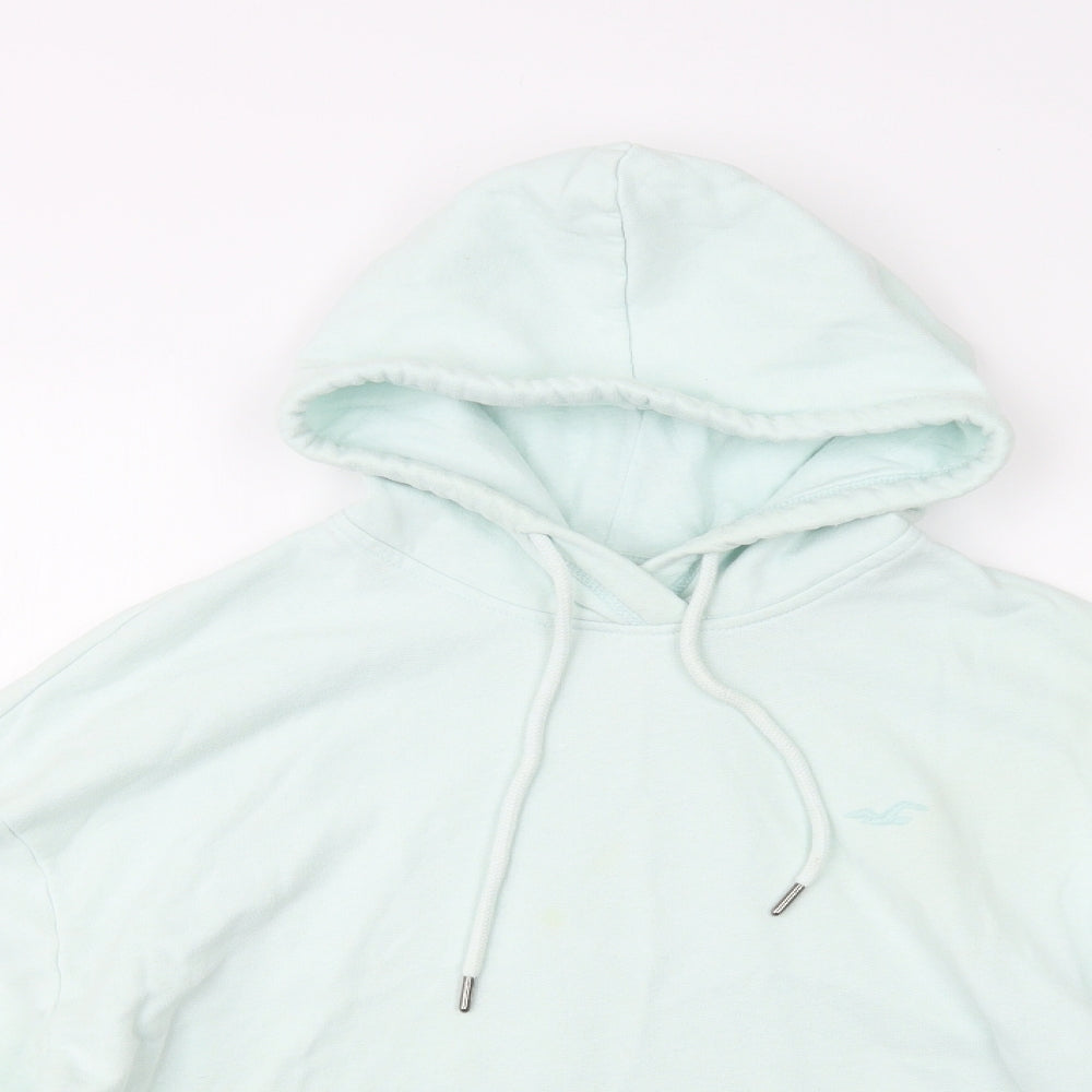 Hollister Womens Green Cotton Pullover Hoodie Size S