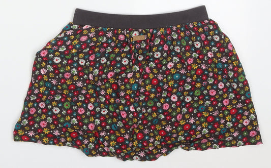Boboli Girls Multicoloured Floral Viscose Skater Skirt Size 12 Years Regular