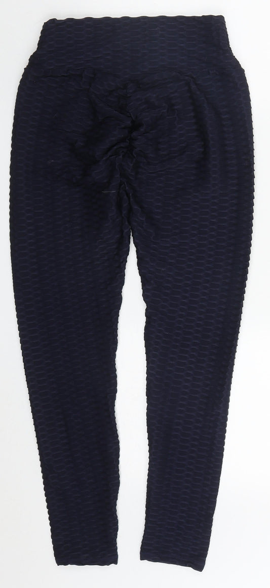 Preworn Womens Blue Polyester Carrot Leggings Size S L26 in