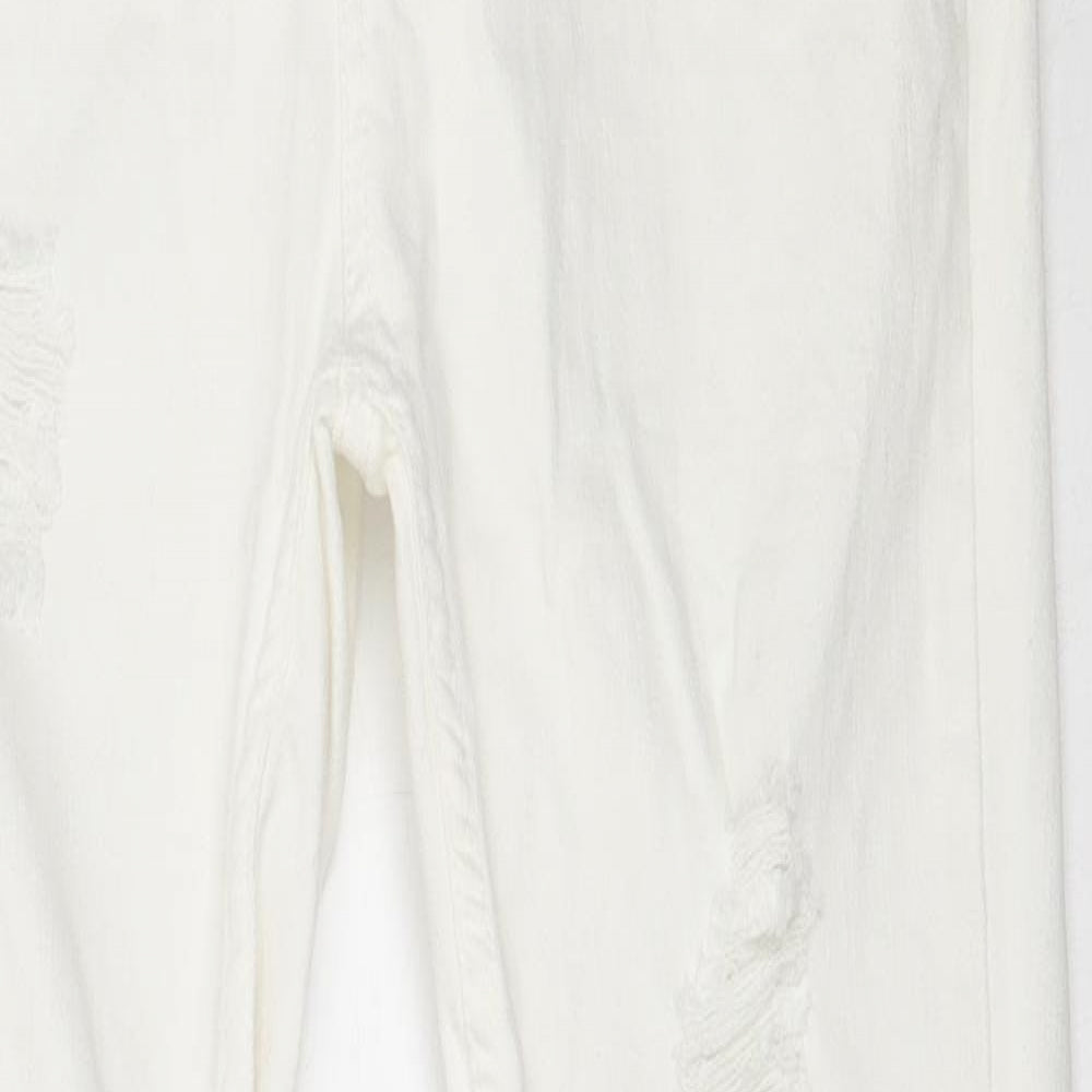 Pull&Bear Womens Ivory Cotton Skinny Jeans Size 36 L27 in Regular