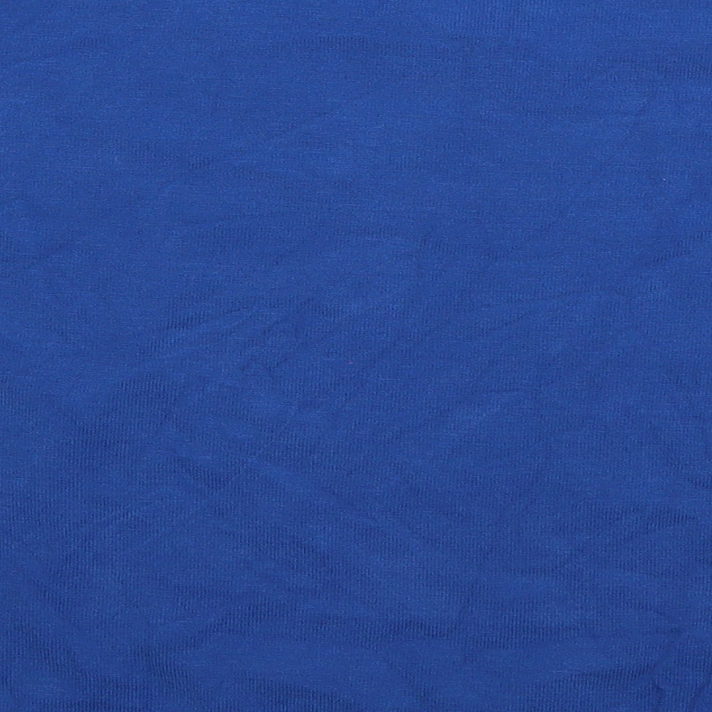 M&S Womens Blue V-Neck Viscose Pullover Jumper Size 12