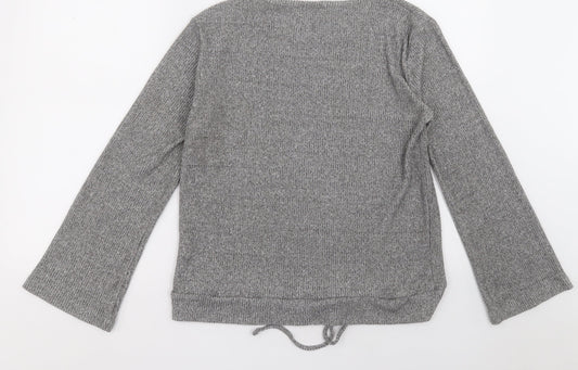jeff&co Womens Grey Polyester Pullover Sweatshirt Size 12 Pullover
