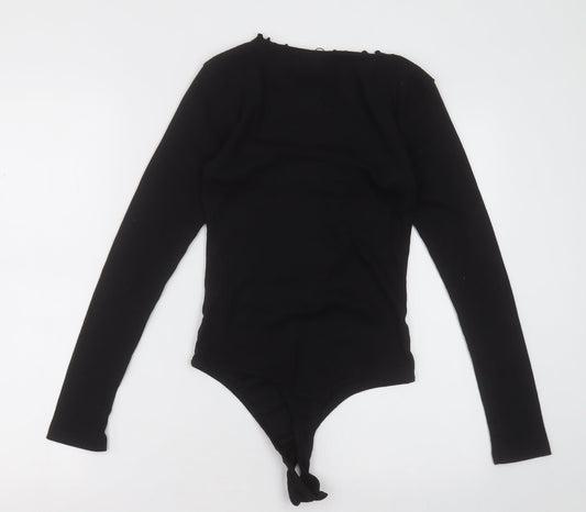 Missguided Womens Black Polyester Bodysuit One-Piece Size 10 Buckle - Lettuce edge