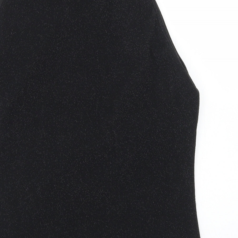 H&M Womens Black Polyester Camisole Blouse Size M Square Neck