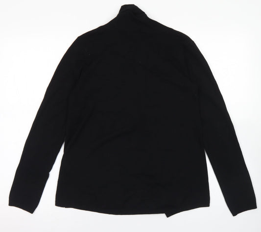 Dunnes Stores Womens Black Round Neck Viscose Cardigan Jumper Size S