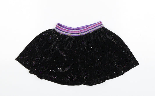 Nutmeg Girls Black Polyester A-Line Skirt Size 2-3 Years Regular