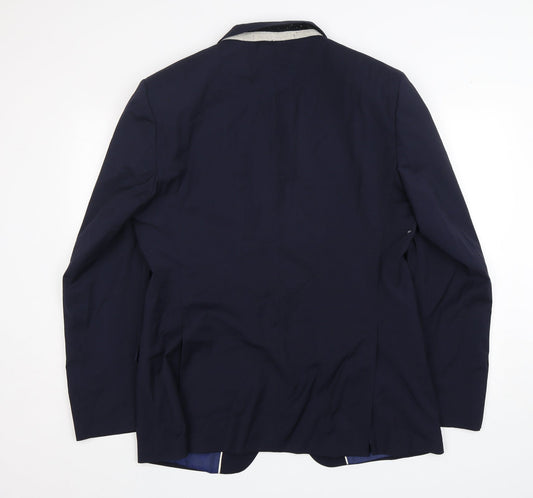 M&S Mens Blue Wool Jacket Suit Jacket