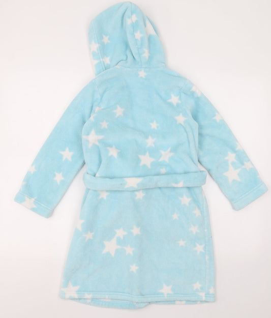 Marks and Spencer Girls Blue Geometric Polyester Gown Size 6-7 Years Tie - Star Pattern
