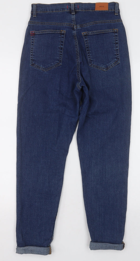 BDG Womens Blue Cotton Mom Jeans Size 25 L28 in Regular Button