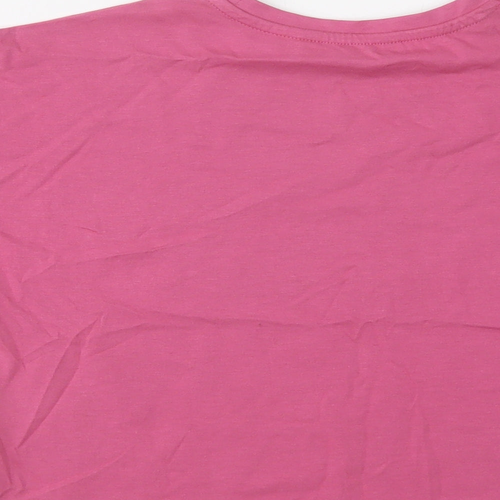 George Girls Purple Cotton Cropped Polo Size 9-10 Years Crew Neck - Confidence