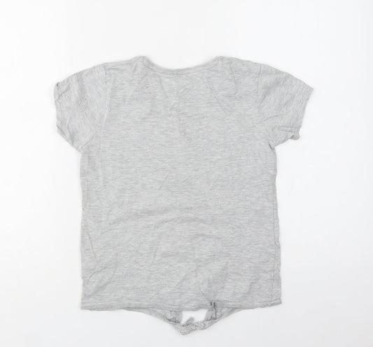Primark Girls Grey Cotton Basic T-Shirt Size 10-11 Years Crew Neck - New York