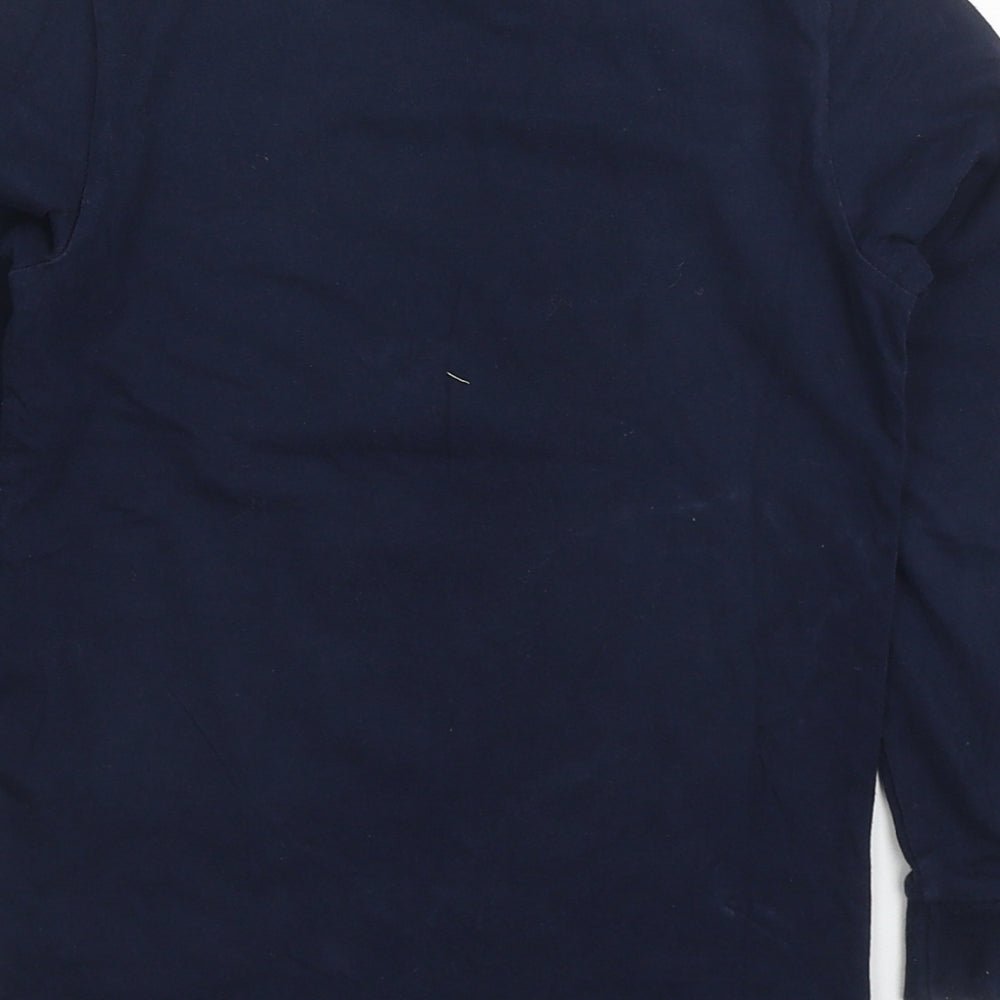 NEXT Boys Blue Cotton Basic T-Shirt Size 7 Years Crew Neck Pullover - Minecraft