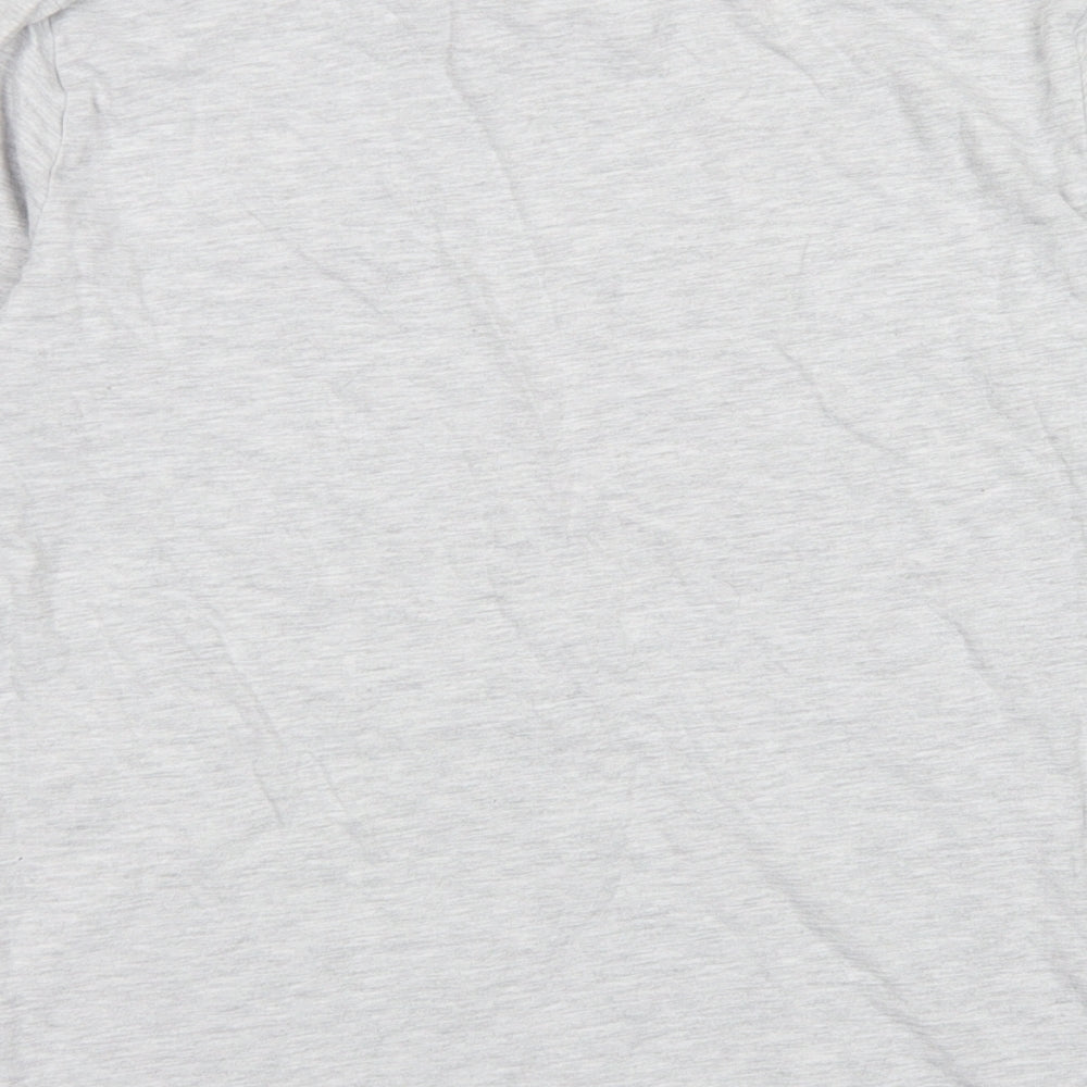 George Girls Grey Cotton Basic T-Shirt Size 12-13 Years Crew Neck - Christmas tee