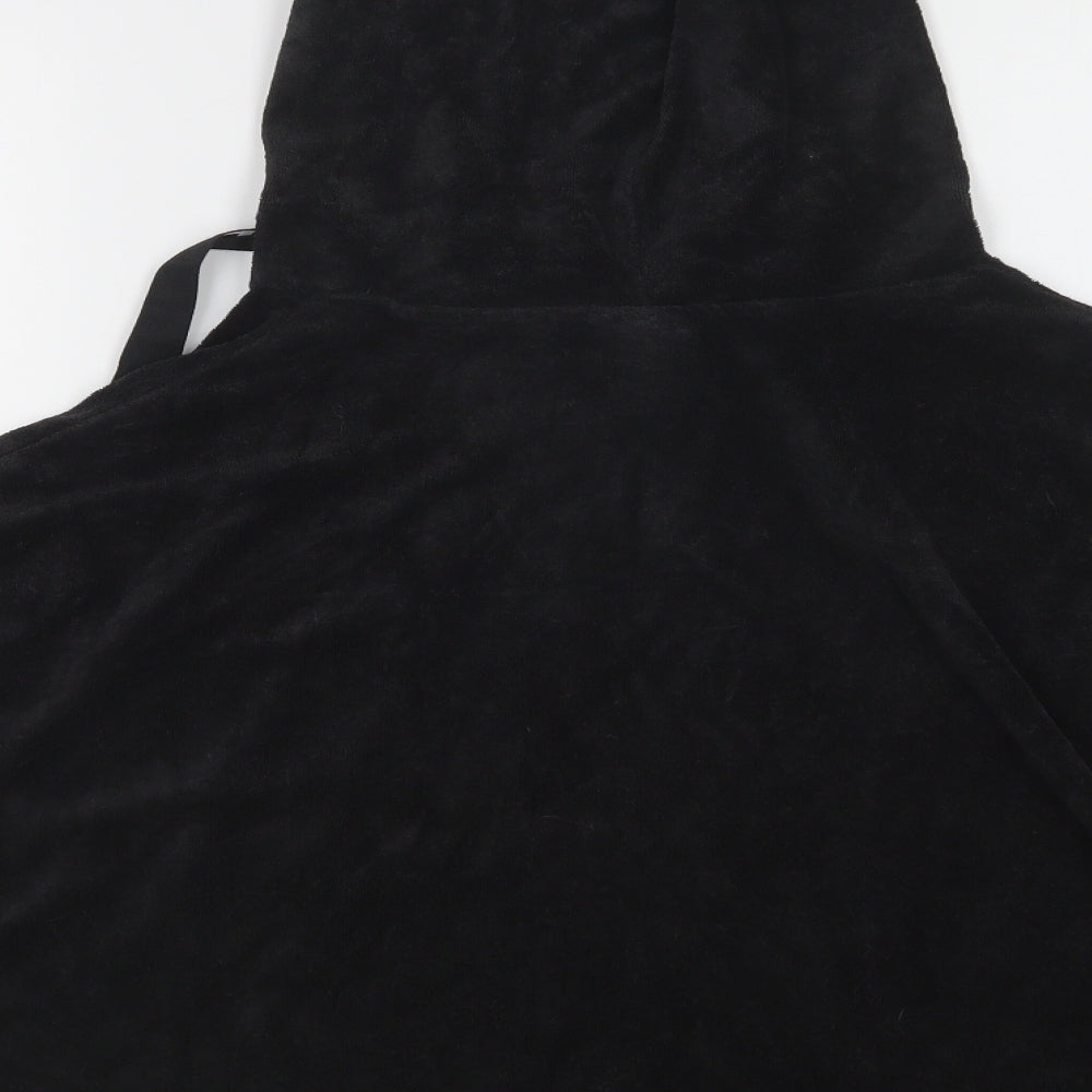 Reebok Womens Black Cotton Pullover Hoodie Size L