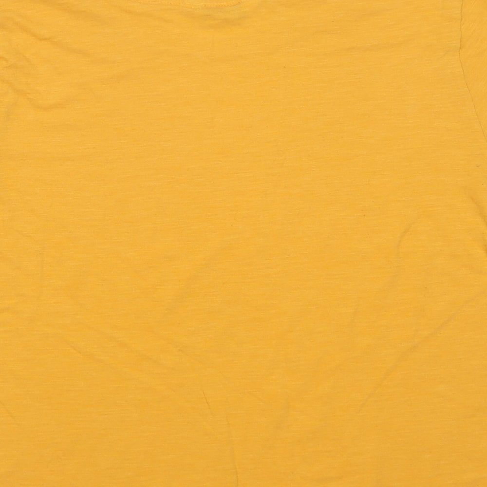 Marks and Spencer Womens Yellow Cotton Top Pyjama Set Size 12 - Sunshine