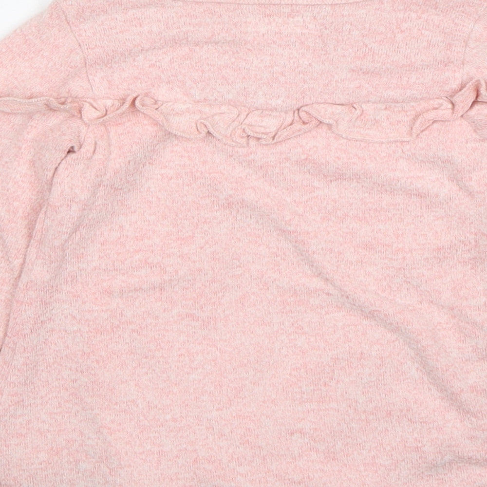Primark Girls Pink Viscose Jumper Dress Size 12-18 Months Round Neck