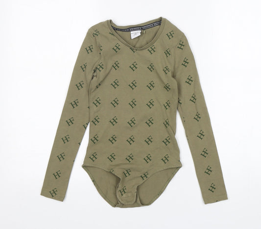 Holyfield Girls Green Cotton Bodysuit One-Piece Size XS