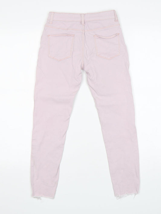 Denim co Girls Pink Cotton Skinny Jeans Size 9 Years Regular