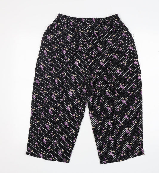 fashion Womens Black Polka Dot Skimmer Shorts Size 2XL L18 in Regular