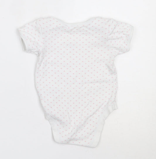 George Girls White Cotton Babygrow One-Piece Size 12-18 Months