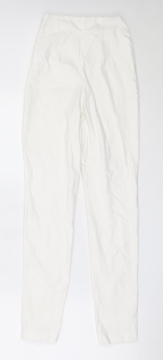 Vesper Womens White Viscose Capri Trousers Size 8 L27.5 in Regular