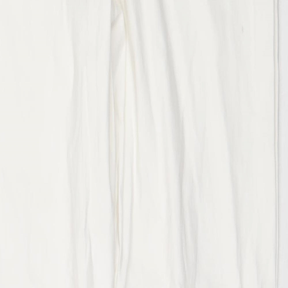 Vesper Womens White Viscose Capri Trousers Size 8 L27.5 in Regular