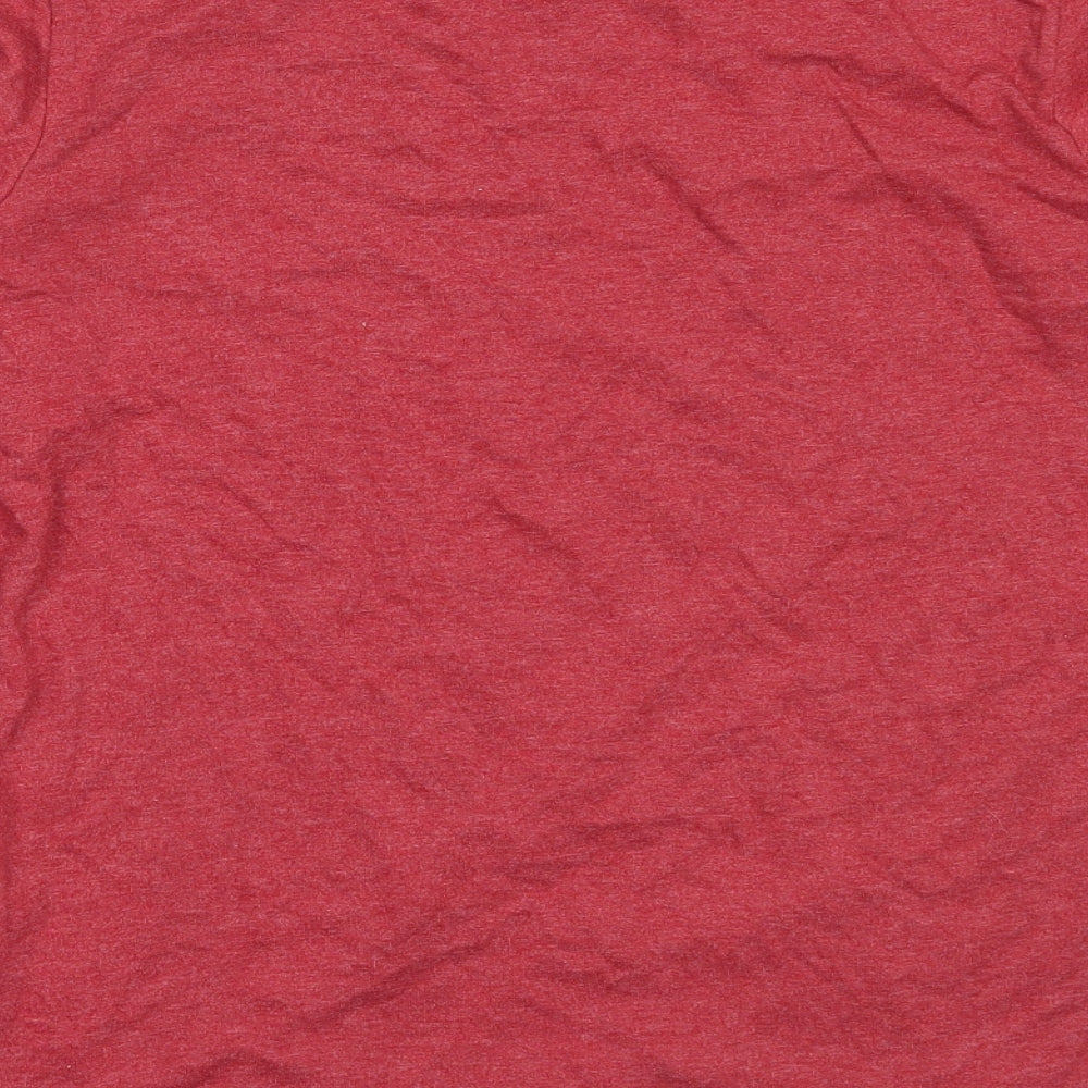 JACK & JONES Boys Red Cotton Basic T-Shirt Size 12 Years Round Neck